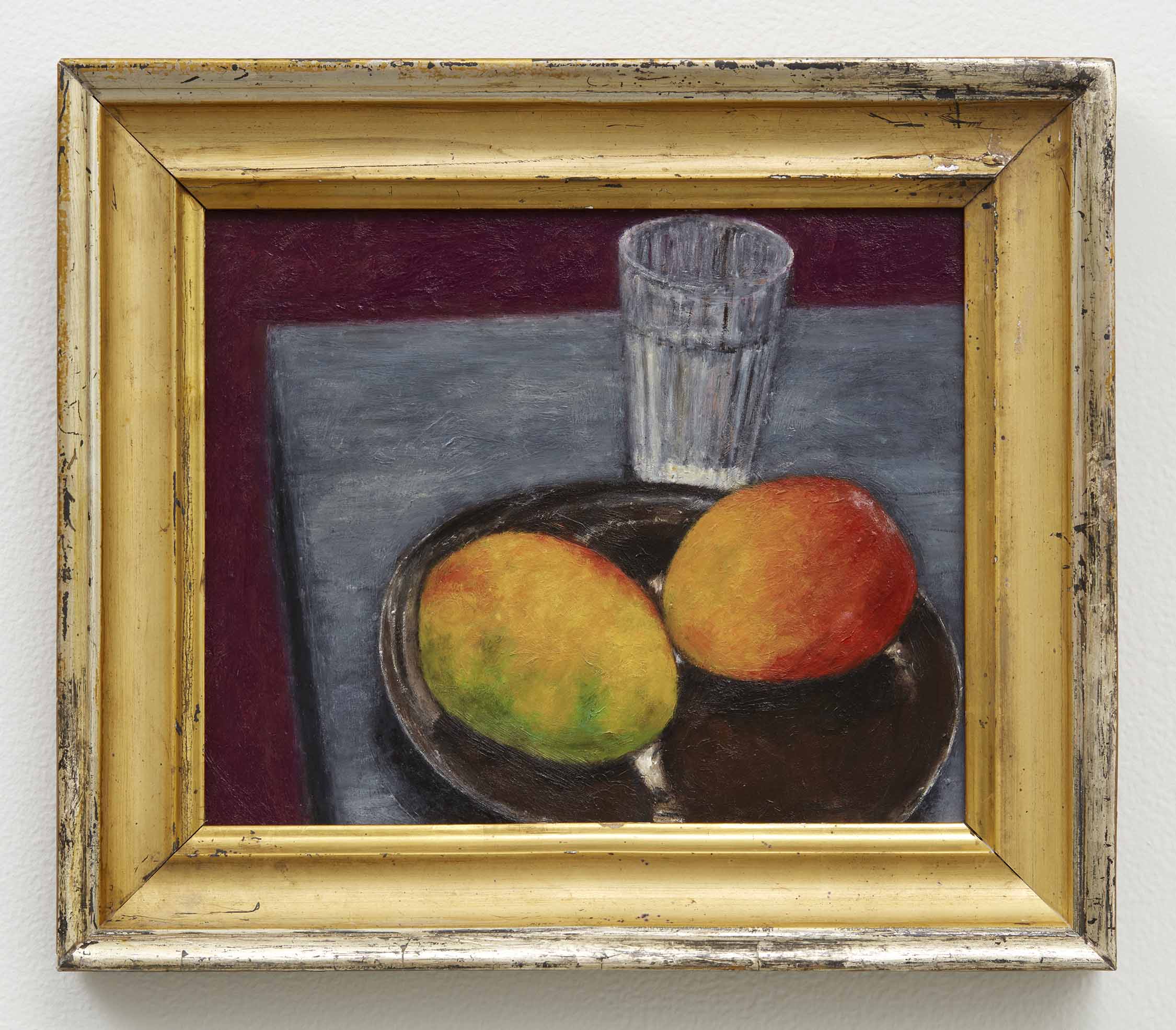 Max Jahn, <i>Mangos</i>, 2025. Oil on copper in artist's frame, 11 1/4 x 13 1/4 x 1 5/8 in (28.7 x 33.5 x 4.1 cm)